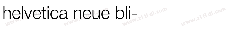 helvetica neue bli字体转换